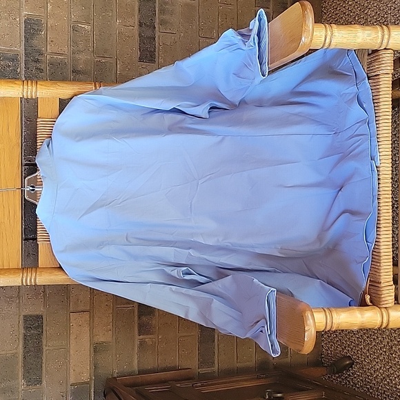 CJ Banks blue button-down tunic,  size 3X - Picture 5 of 9